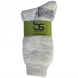 bs Ισοθερμική Κάλτσα Πετσετέ 30% Μαλλί Γκρι - Κάλτσες στο  bscollection