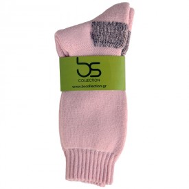 bs Ισοθερμική Κάλτσα Πετσετέ  30% Μαλλί Ροζ - Κάλτσες στο  bscollection