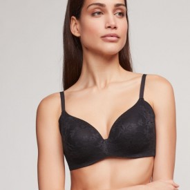 gisela 1/389 Σουτιέν Μαύρο Με Μπανέλα Σιλικόνη - Σουτιέν στο  bscollection