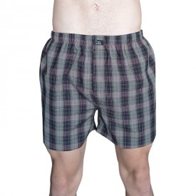 bs 9/3002 Μποξεράκι Καρό 100% Greek Cotton Καφέ - Μποξεράκια στο  bscollection