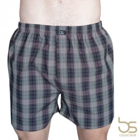 bs 9/3002 Μποξεράκι Καρό 100% Greek Cotton Καφέ - Μποξεράκια στο  bscollection