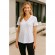 Λευκή Μπλούζα Γυναικεία BS Collection με V Λαιμόκοψη – 67% Tencel & 33% Cotton - t-shirts στο  bscollection