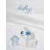Σετ πετσέτες κεντητές Dog 07 White/Blue Sunshinehome - Πετσέτες στο  bscollection