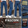 Ανδρικό χειμερινό τζιν παντελόνι Falcon 1151 από 100% βαμβάκι – Μπλε - Παντελόνια Jeans στο  bscollection